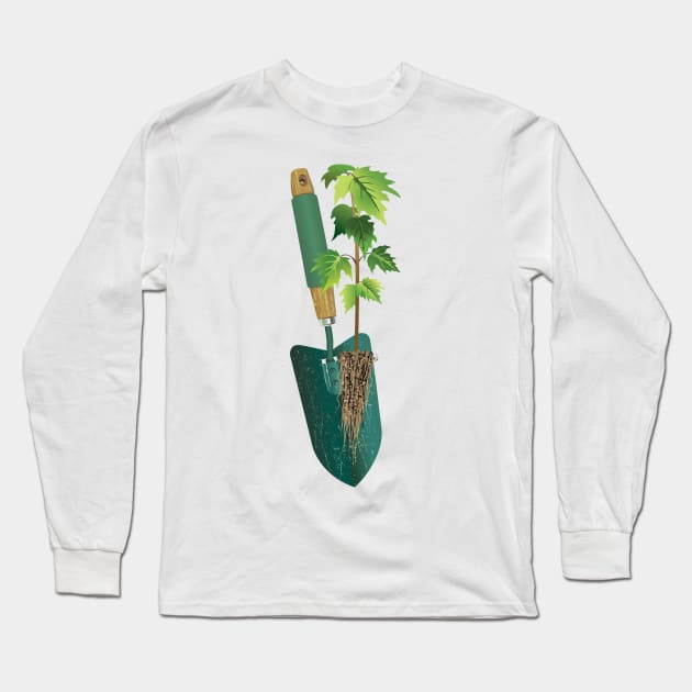 Planting a Plant! Long Sleeve T-Shirt by SWON Design